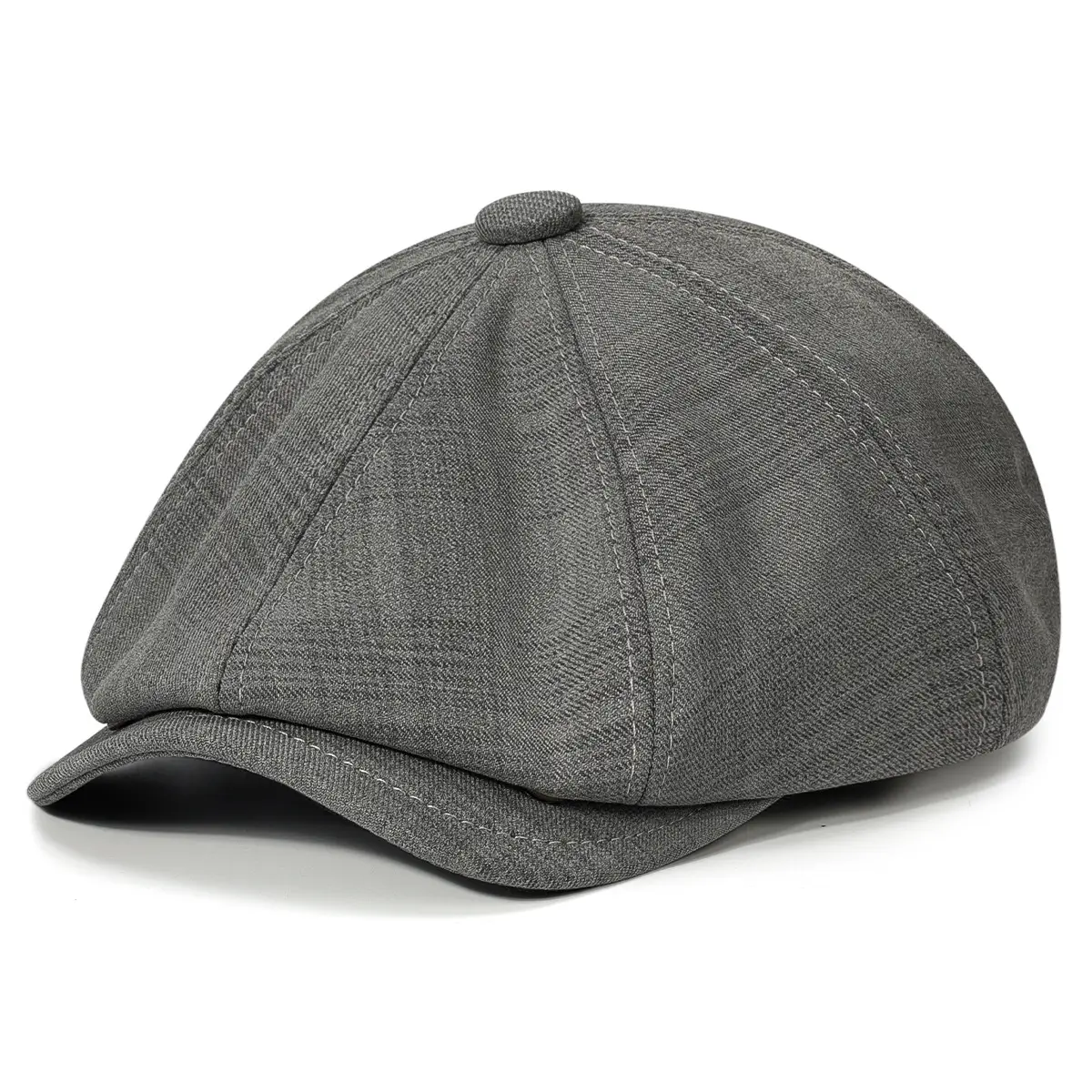 Men's Black Duckbill Cap All Season Plain