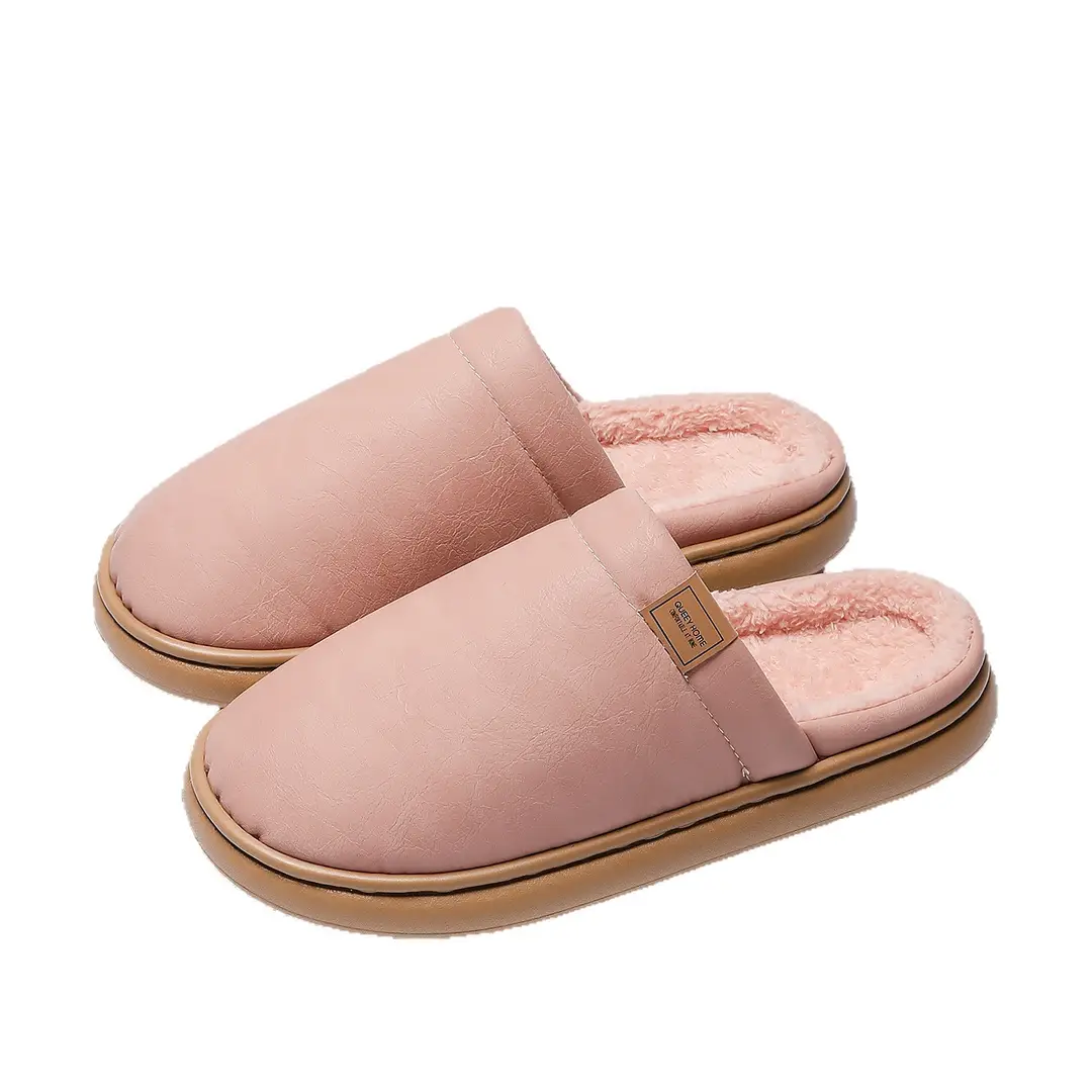 Women's Winter 2026 New Style Indoor Home Waterproof Non-Slip Plush Warm Couple's Cotton Slippers for Men - Image 9