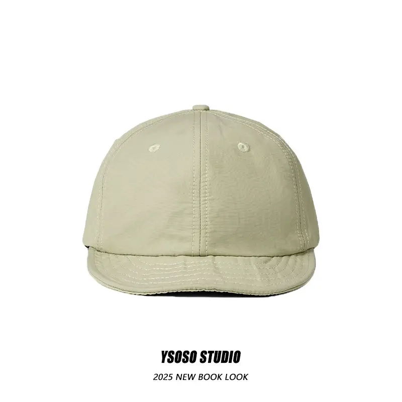 Men Japanese Style Duck Cap Brown Short Bristle — feature 10