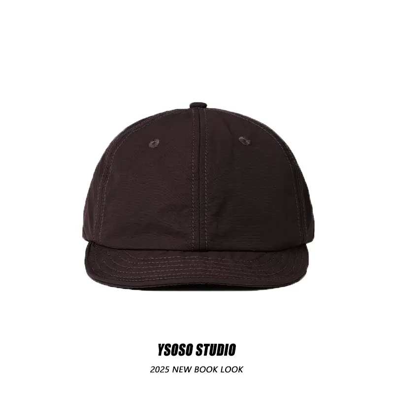 Men Japanese Style Duck Cap Brown Short Bristle — feature 7