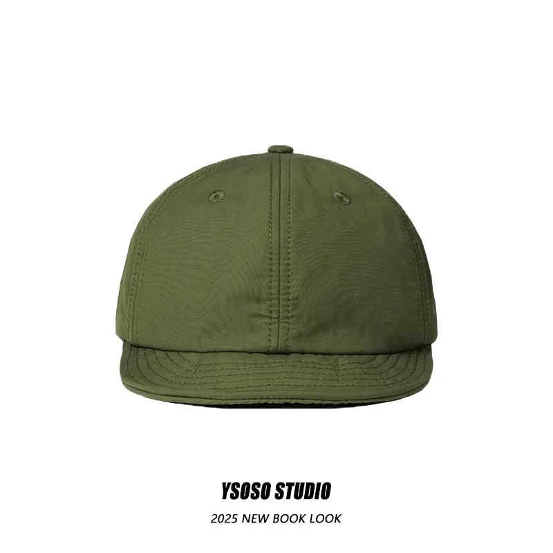 Men Japanese Style Duck Cap Brown Short Bristle — feature 8