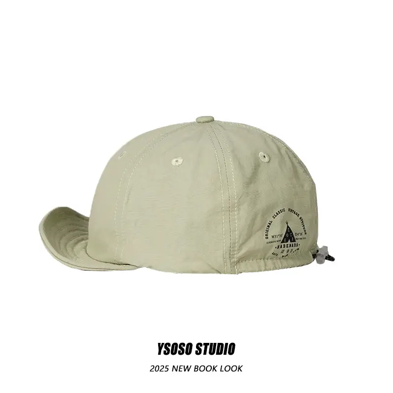 Men Japanese Style Duck Cap Brown Short Bristle - Image 3