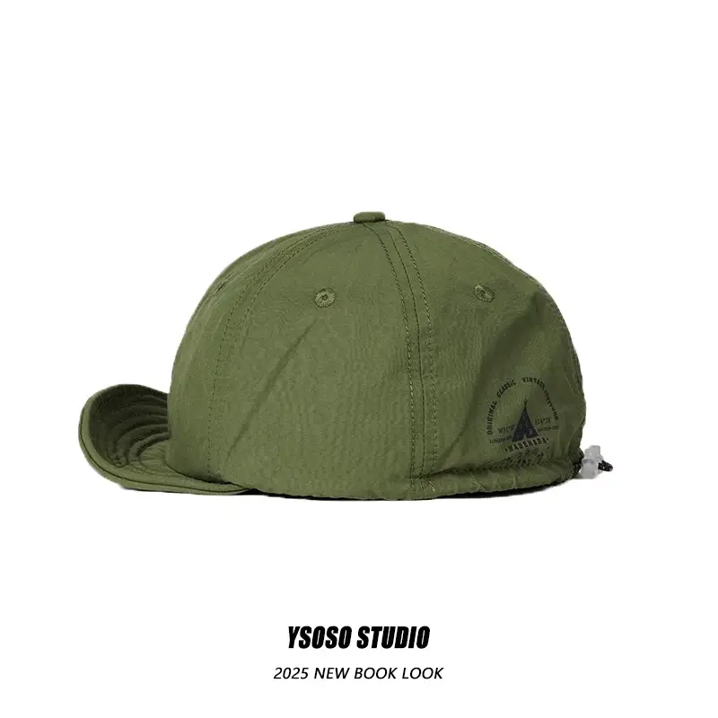 Men Japanese Style Duck Cap Brown Short Bristle - Image 4