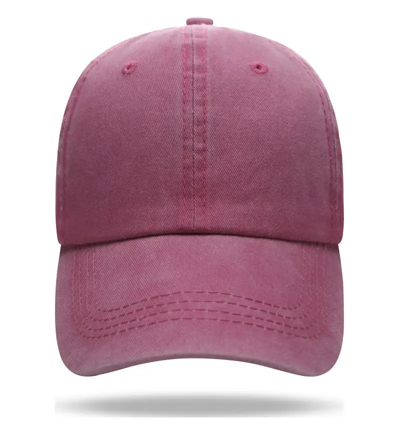Pure Cotton Washable Baseball Cap with Custom Letter Logo - Image 2