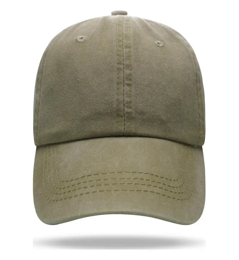 Pure Cotton Washable Baseball Cap with Custom Letter Logo - Image 4