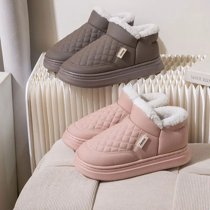 Winter Warm Cotton Slippers for Women with Shit-Stepping Comfort