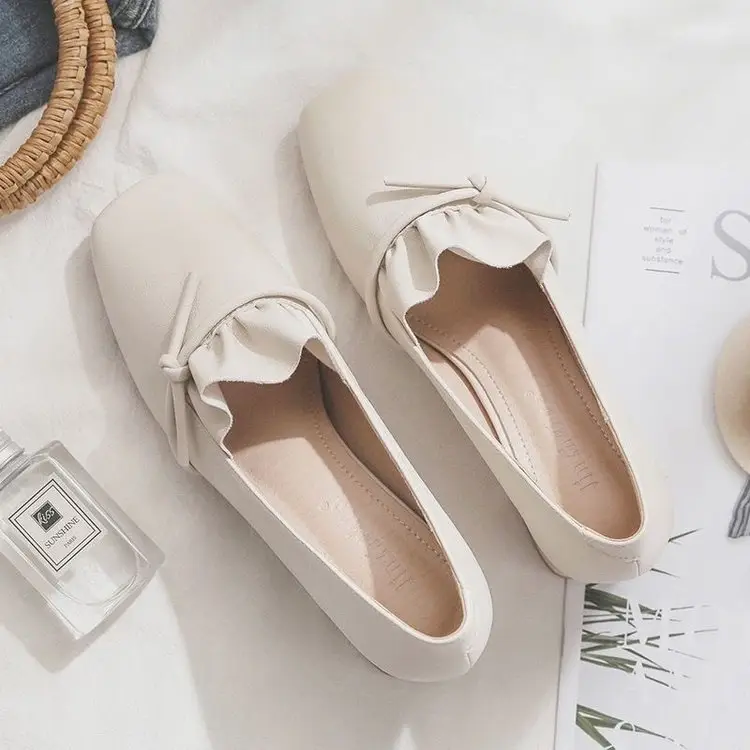High-Heeled Mary Jane Shoes for Women 2025 New Style Small Fragrant Style Versatile Thick Heel One-Leg Pearl Buckle French Shoes for Women - Image 4