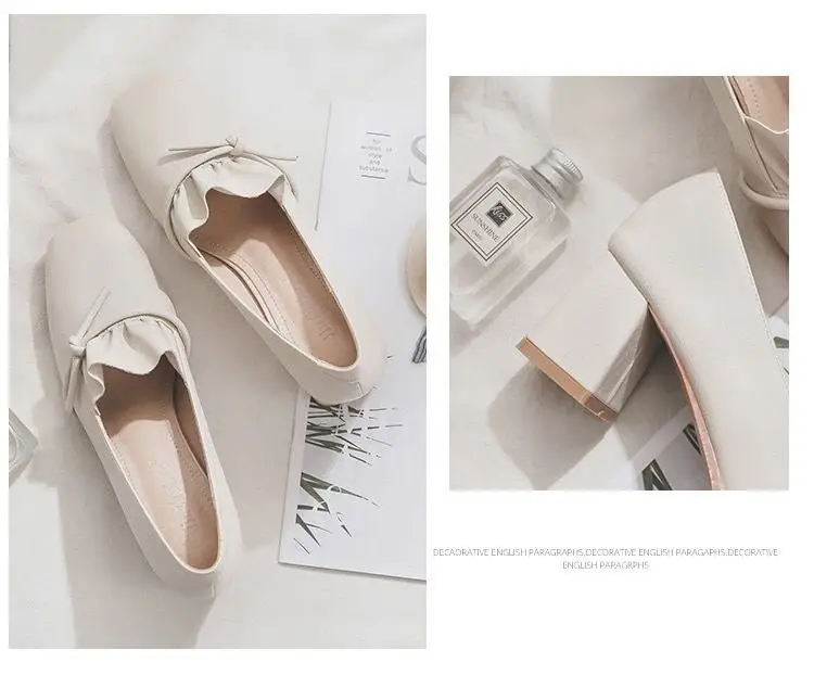High-Heeled Mary Jane Shoes for Women 2025 New Style Small Fragrant Style Versatile Thick Heel One-Leg Pearl Buckle French Shoes for Women — feature 7