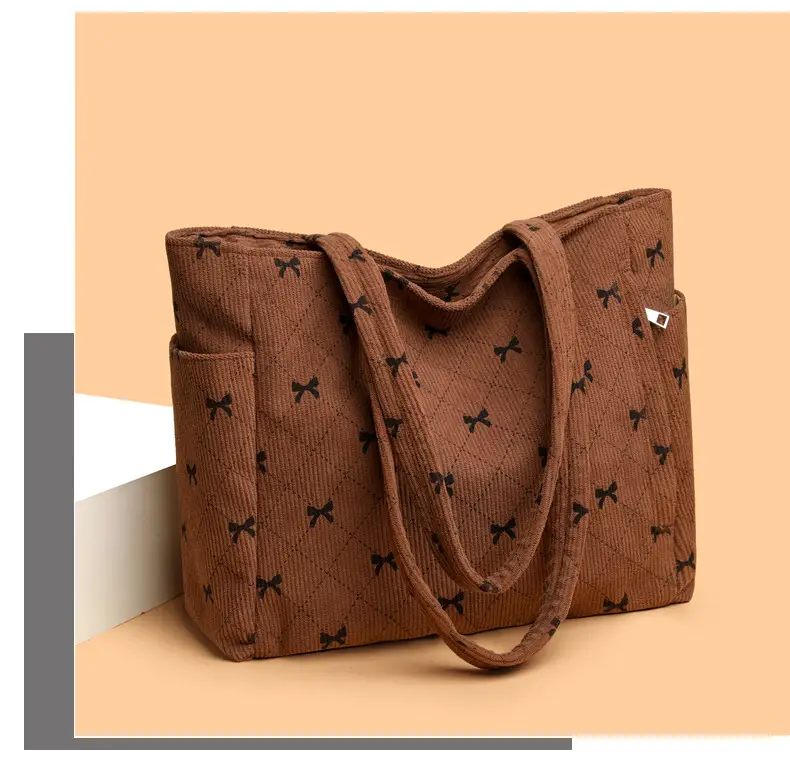 Cross Stitch Pattern Large Tote Bag for Women — feature 3