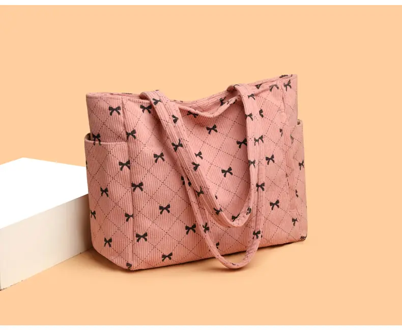 Cross Stitch Pattern Large Tote Bag for Women — feature 4