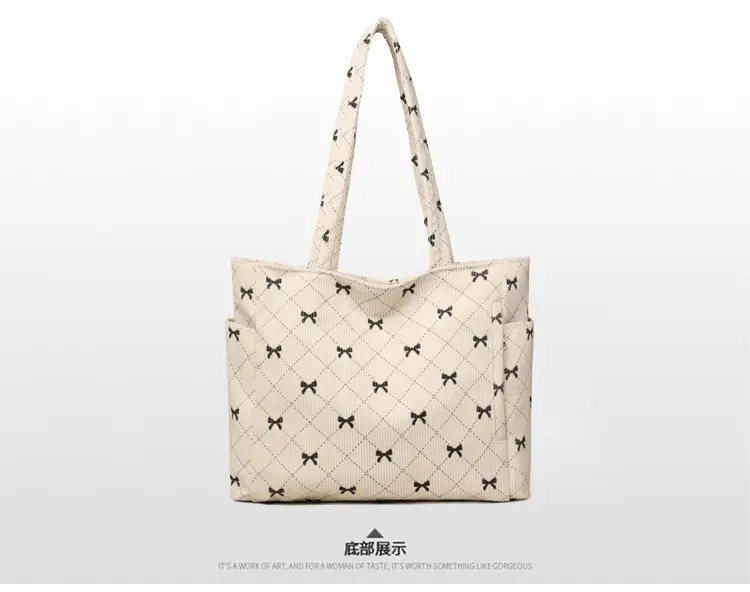 Cross Stitch Pattern Large Tote Bag for Women — feature 7