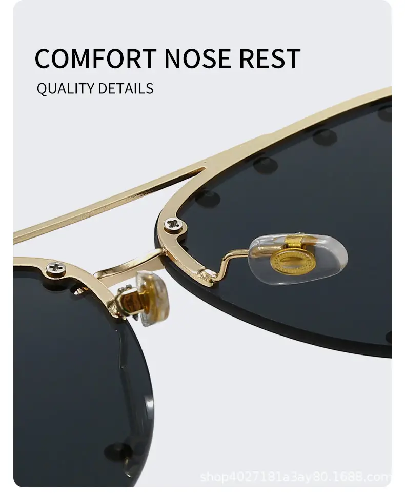 Punk Rivet Sunglasses Black Cross-Border Men — feature 14