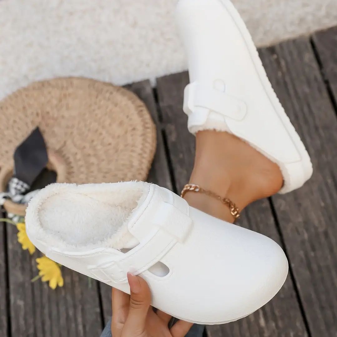 2025 New Thin-Soled Boken Shoes, Classic, Fashionable, Non-Slip, High-Looking, Men's and Women's Warm Toe-Cap Cotton Slippers
