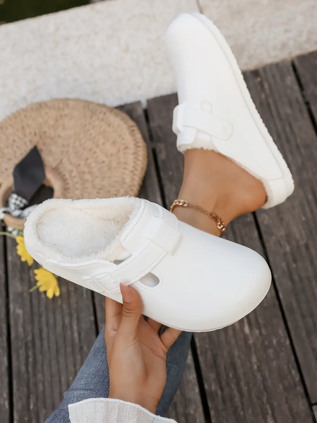 2025 New Thin-Soled Boken Shoes, Classic, Fashionable, Non-Slip, High-Looking, Men's and Women's Warm Toe-Cap Cotton Slippers — feature 11