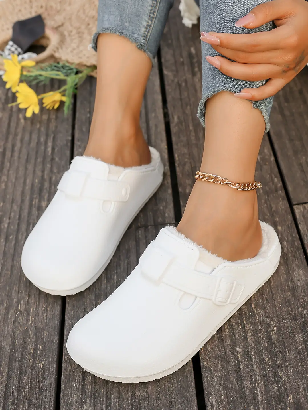 2025 New Thin-Soled Boken Shoes, Classic, Fashionable, Non-Slip, High-Looking, Men's and Women's Warm Toe-Cap Cotton Slippers — feature 12