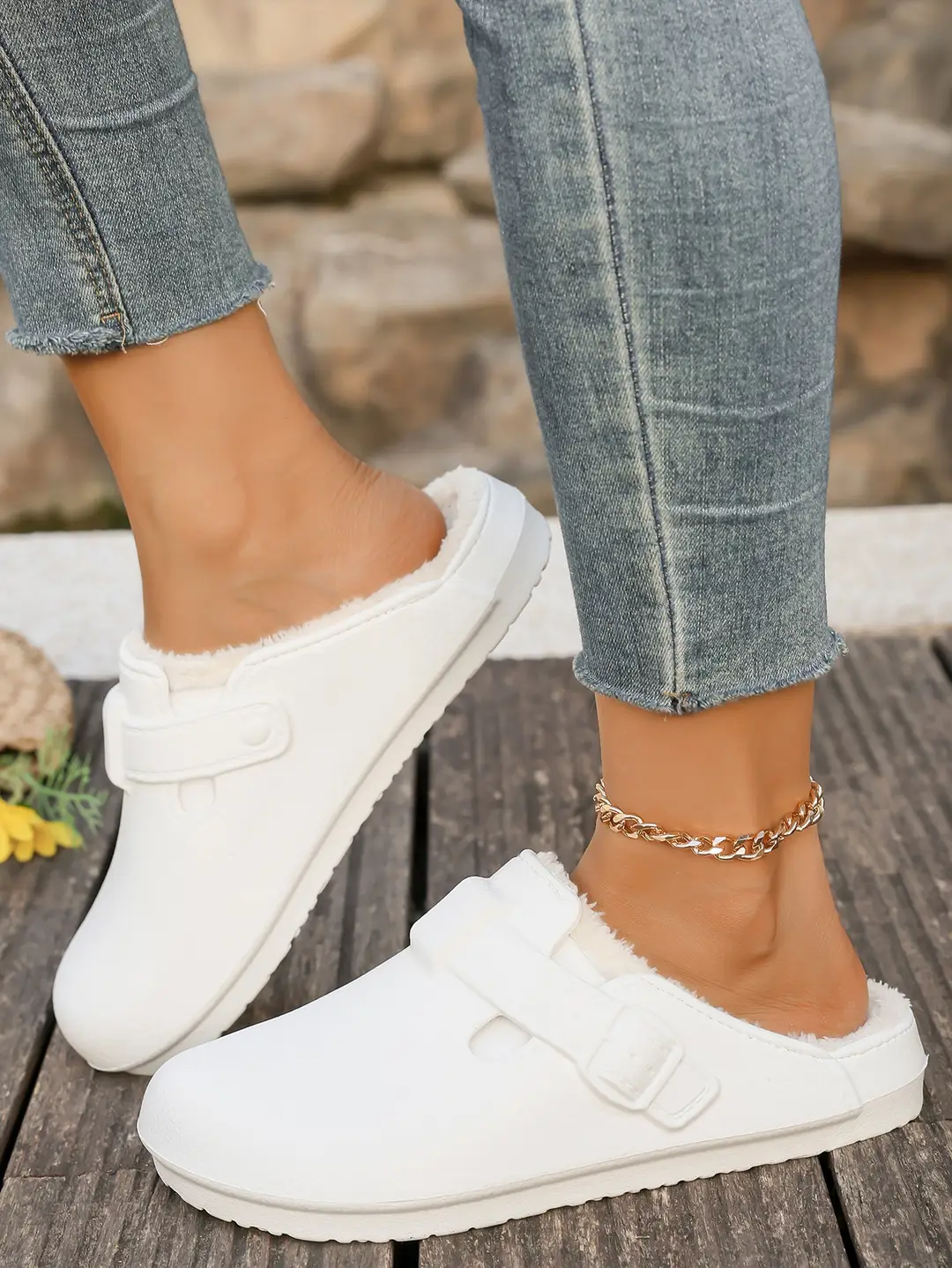 2025 New Thin-Soled Boken Shoes, Classic, Fashionable, Non-Slip, High-Looking, Men's and Women's Warm Toe-Cap Cotton Slippers — feature 14