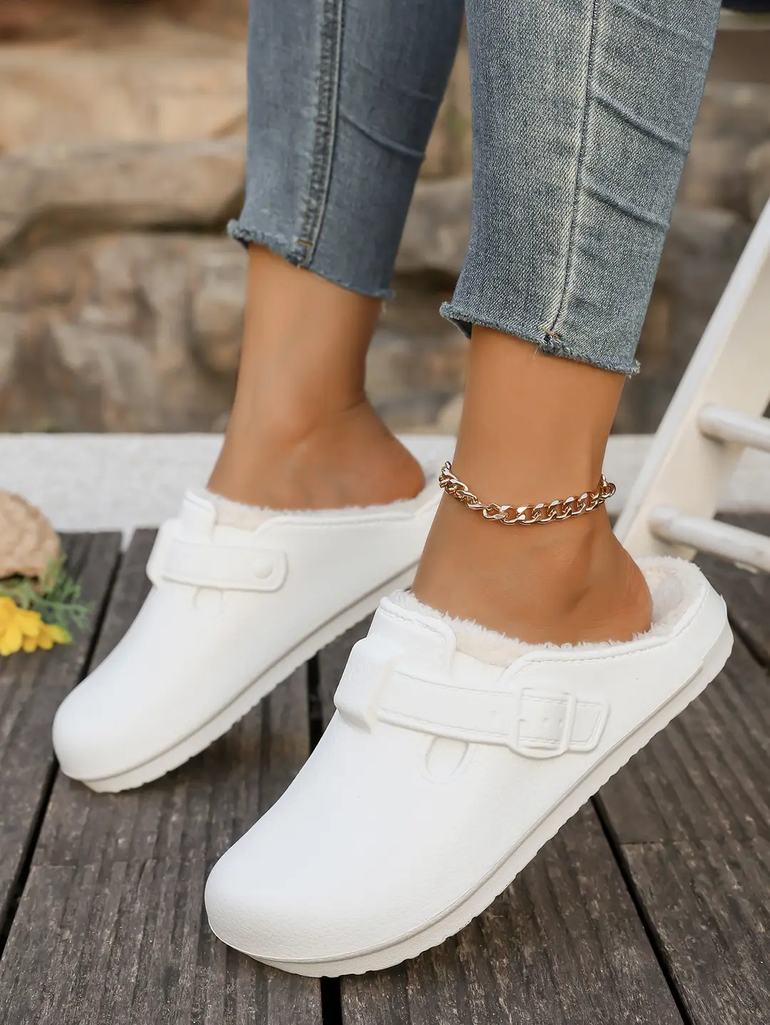 2025 New Thin-Soled Boken Shoes, Classic, Fashionable, Non-Slip, High-Looking, Men's and Women's Warm Toe-Cap Cotton Slippers — feature 17