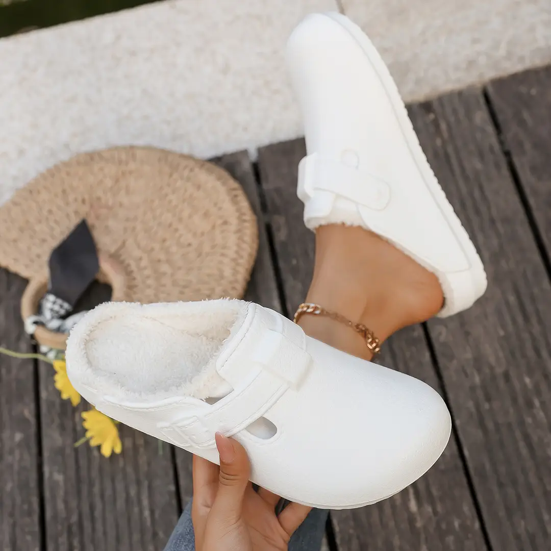 2025 New Thin-Soled Boken Shoes, Classic, Fashionable, Non-Slip, High-Looking, Men's and Women's Warm Toe-Cap Cotton Slippers — feature 3