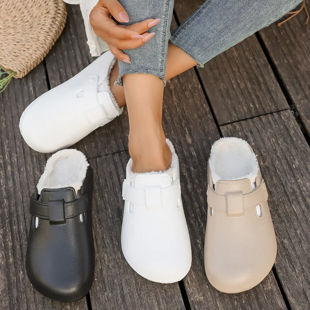 2025 New Thin-Soled Boken Shoes, Classic, Fashionable, Non-Slip, High-Looking, Men's and Women's Warm Toe-Cap Cotton Slippers — feature 5