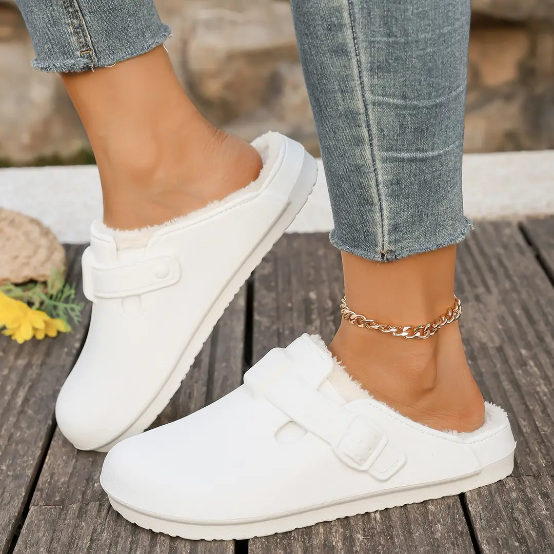 2025 New Thin-Soled Boken Shoes, Classic, Fashionable, Non-Slip, High-Looking, Men's and Women's Warm Toe-Cap Cotton Slippers — feature 6