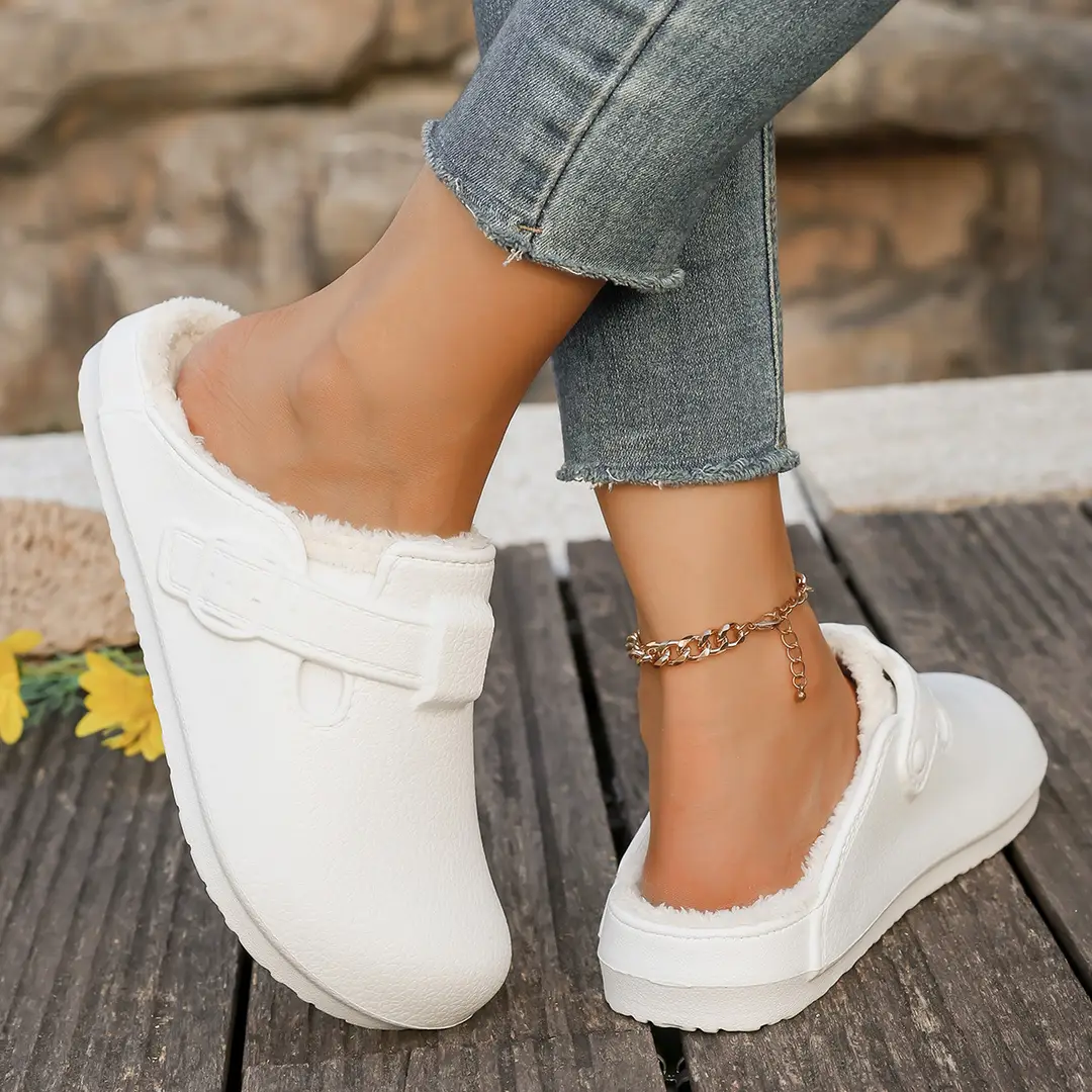2025 New Thin-Soled Boken Shoes, Classic, Fashionable, Non-Slip, High-Looking, Men's and Women's Warm Toe-Cap Cotton Slippers — feature 7