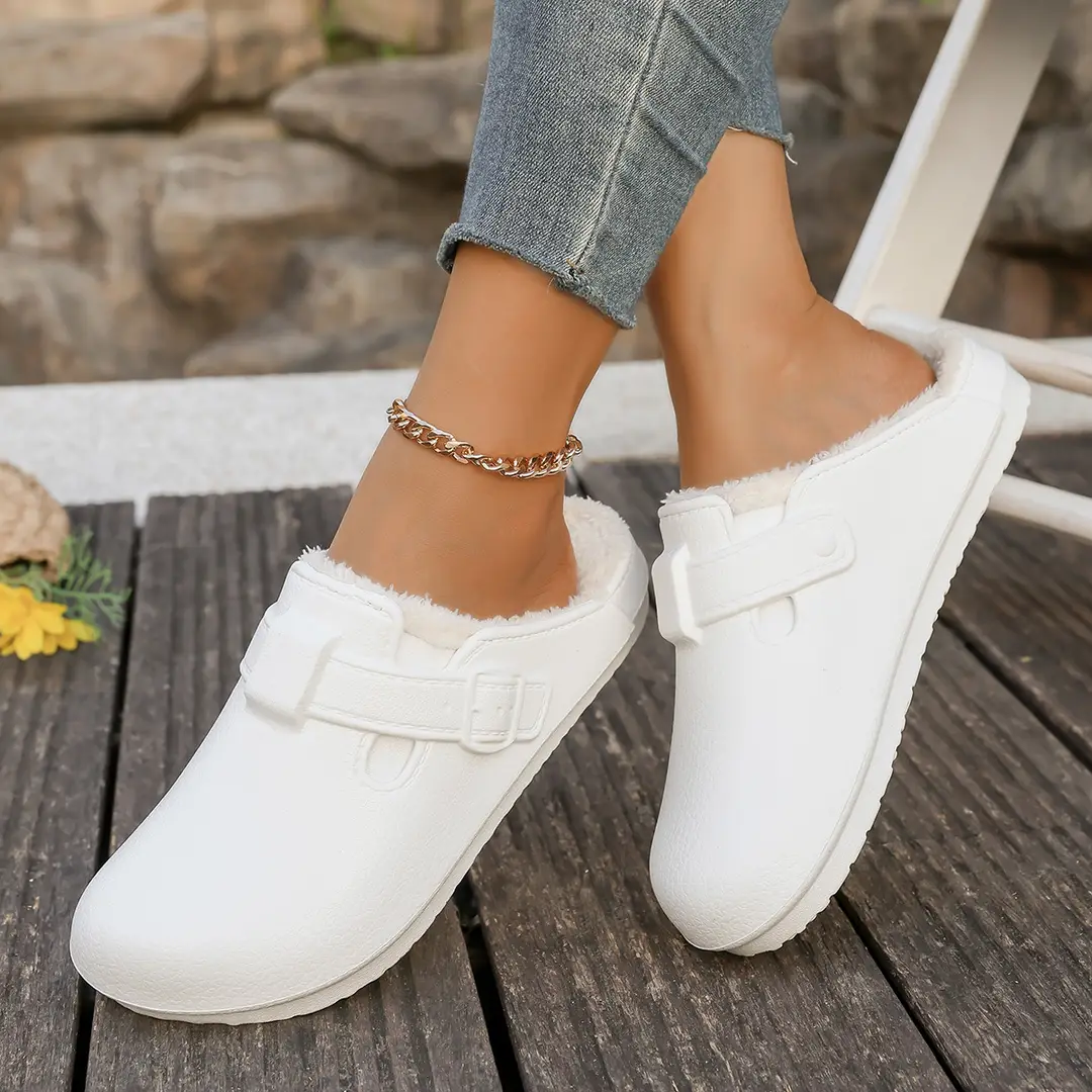 2025 New Thin-Soled Boken Shoes, Classic, Fashionable, Non-Slip, High-Looking, Men's and Women's Warm Toe-Cap Cotton Slippers — feature 9