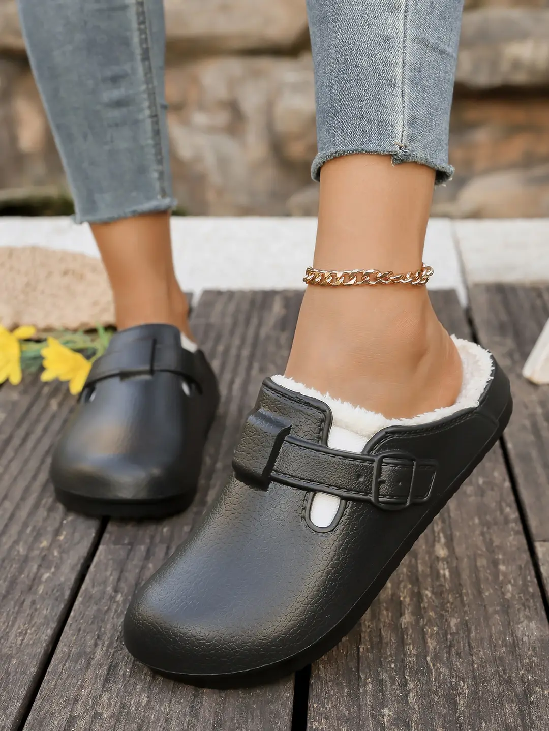 2025 New Thin-Soled Boken Shoes, Classic, Fashionable, Non-Slip, High-Looking, Men's and Women's Warm Toe-Cap Cotton Slippers