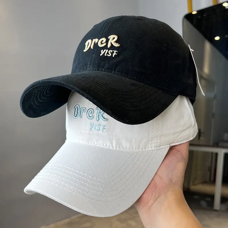 Women Letter Embroidered Baseball Cap Navy Blue - Image 11