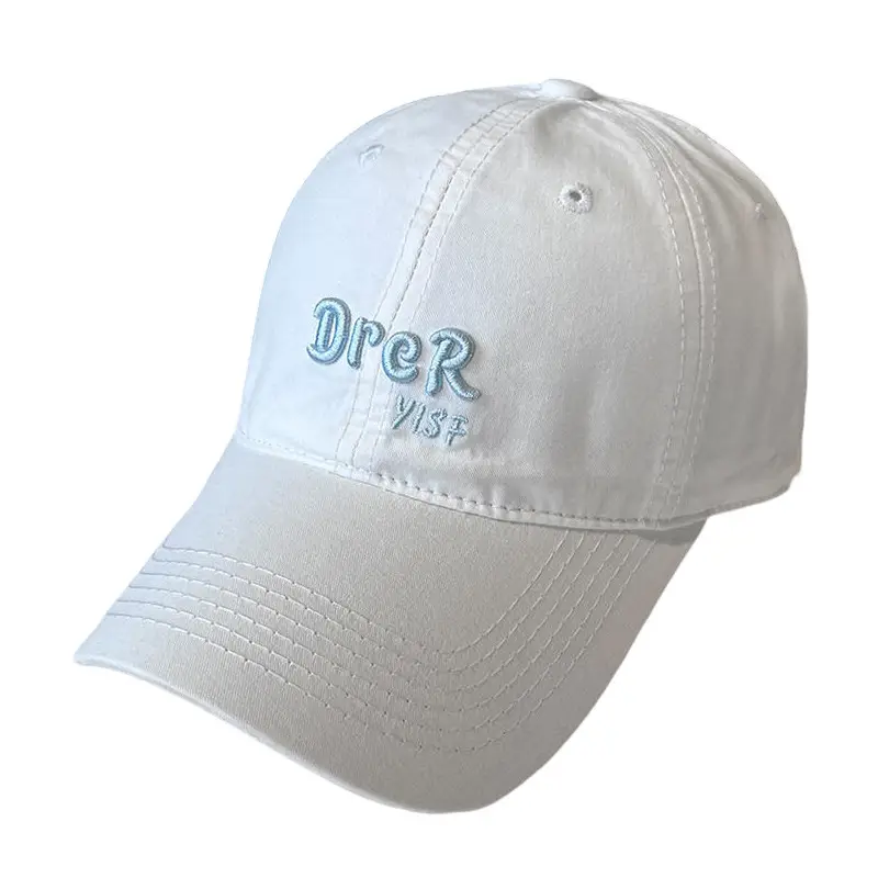 Women Letter Embroidered Baseball Cap Navy Blue - Image 12