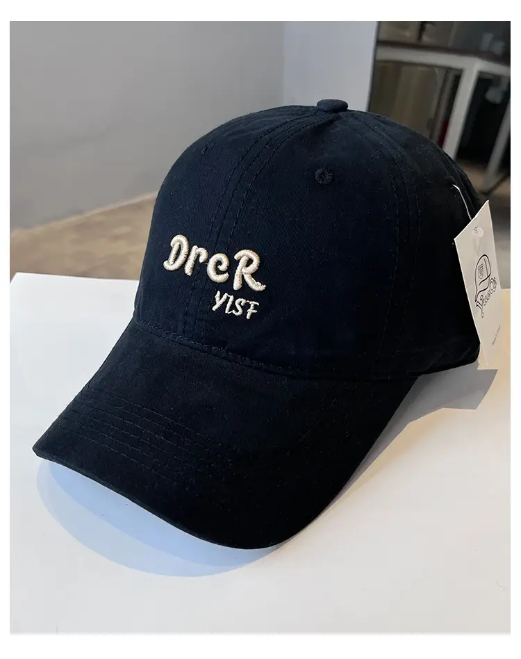 Women Letter Embroidered Baseball Cap Navy Blue — feature 14