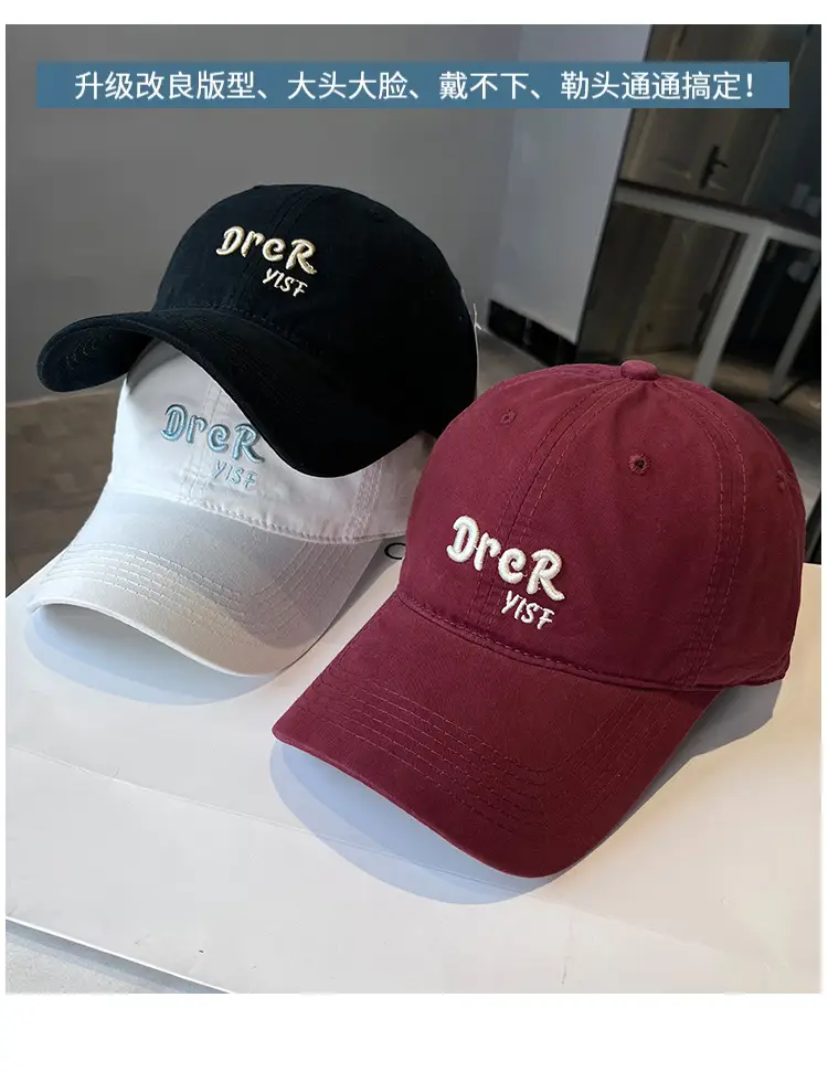 Women Letter Embroidered Baseball Cap Navy Blue — feature 3