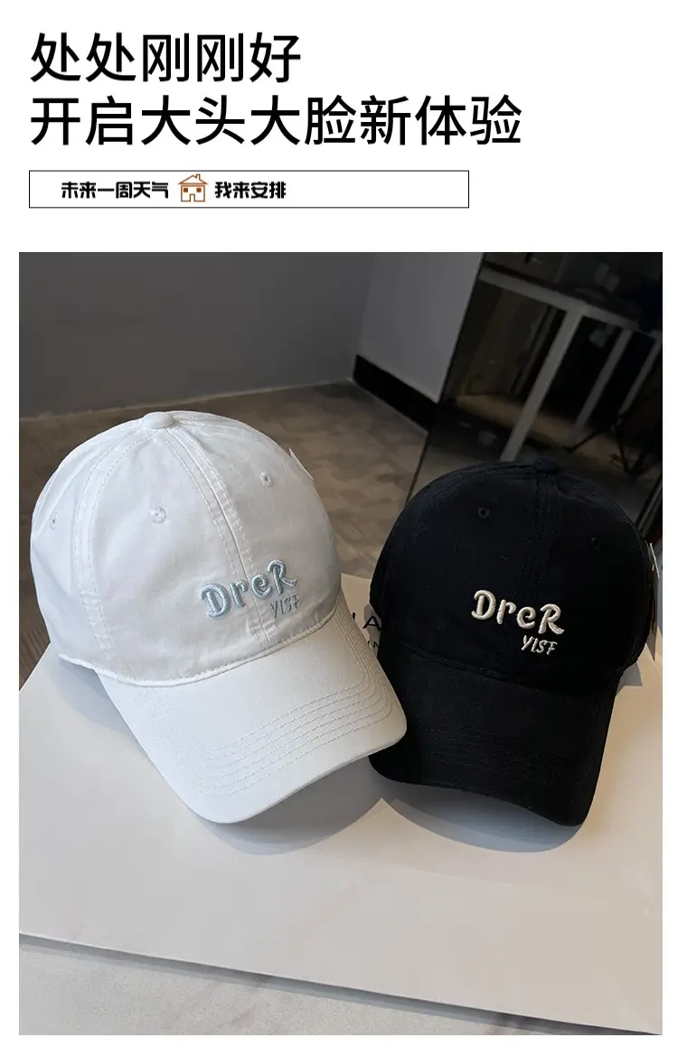 Women Letter Embroidered Baseball Cap Navy Blue — feature 7