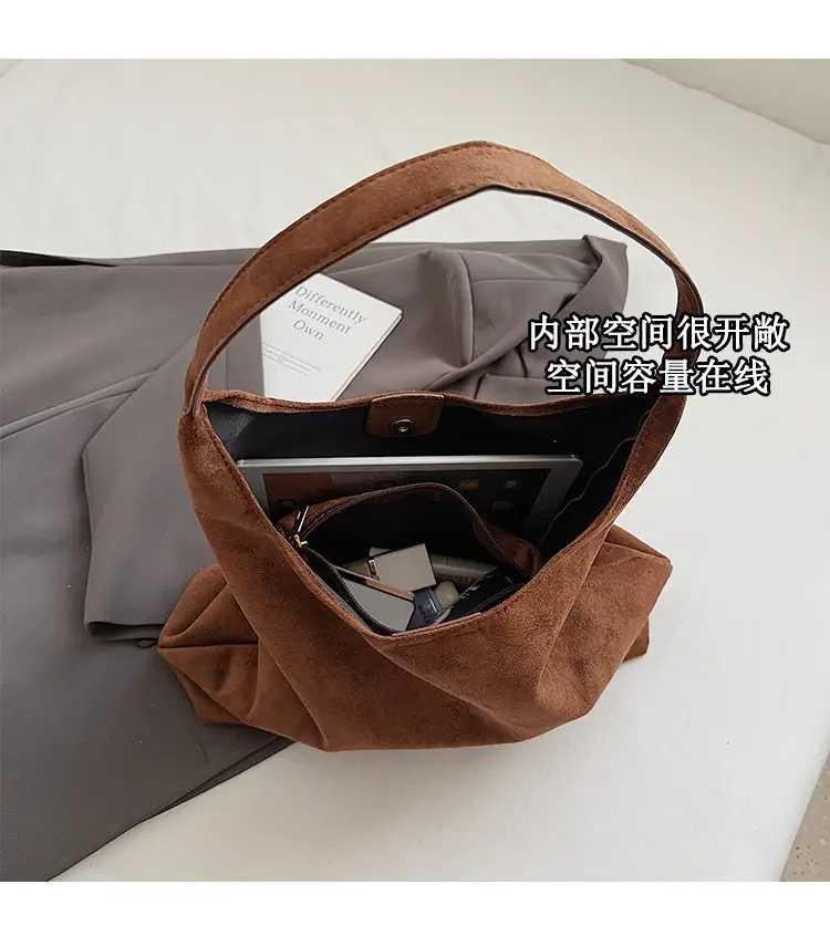 Retro Niche Suede Armpit Bag Women 2025 — feature 6