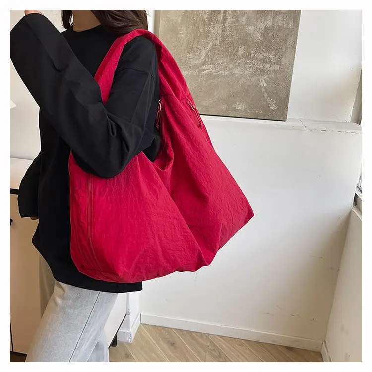 Red Canvas Large Bag for Women Outdoor Carry — feature 16