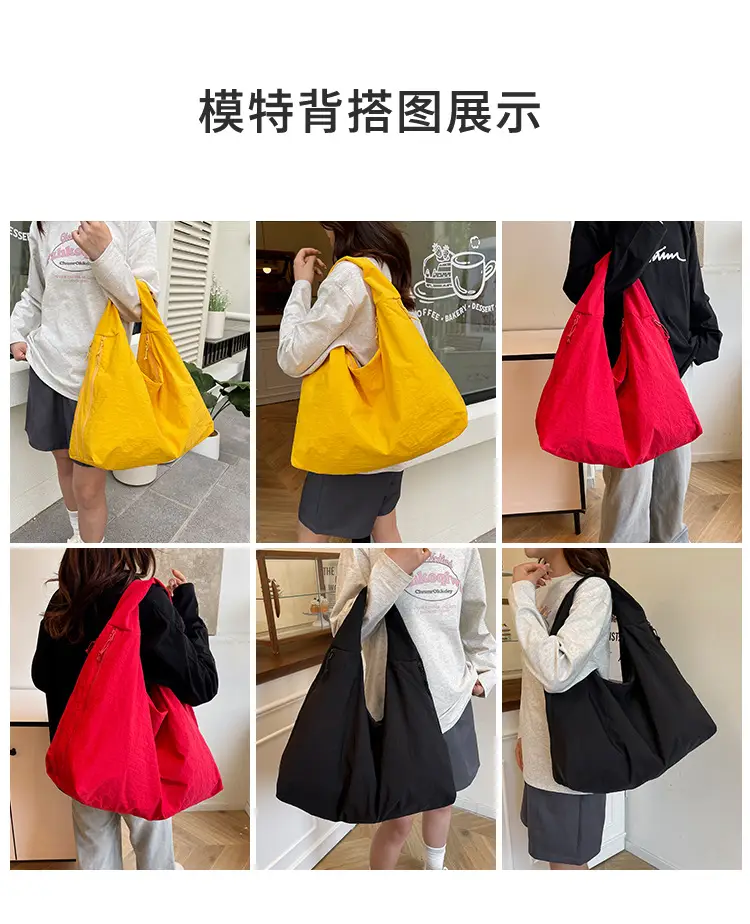 Red Canvas Large Bag for Women Outdoor Carry — feature 7