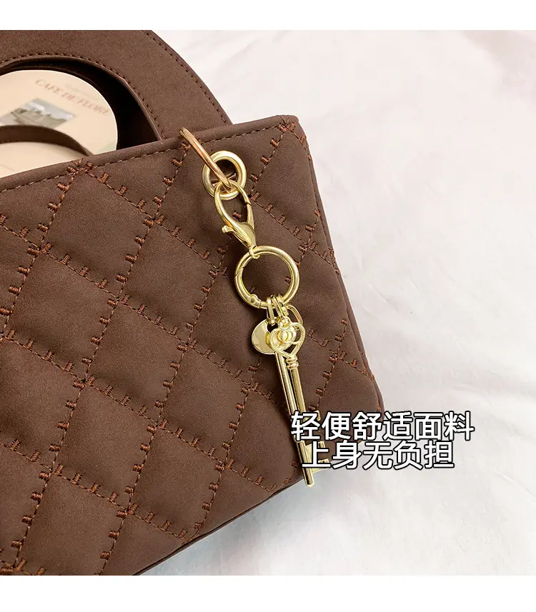 Elegant Embroidery Shoulder Bag for Women Brown — feature 5