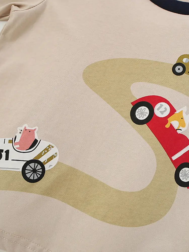 Malwee Boys T-Shirt Car Print Round Neck Long Sleeve - Image 4