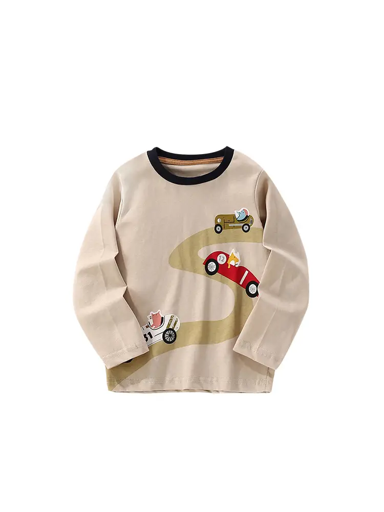 Malwee Boys T-Shirt Car Print Round Neck Long Sleeve - Image 6
