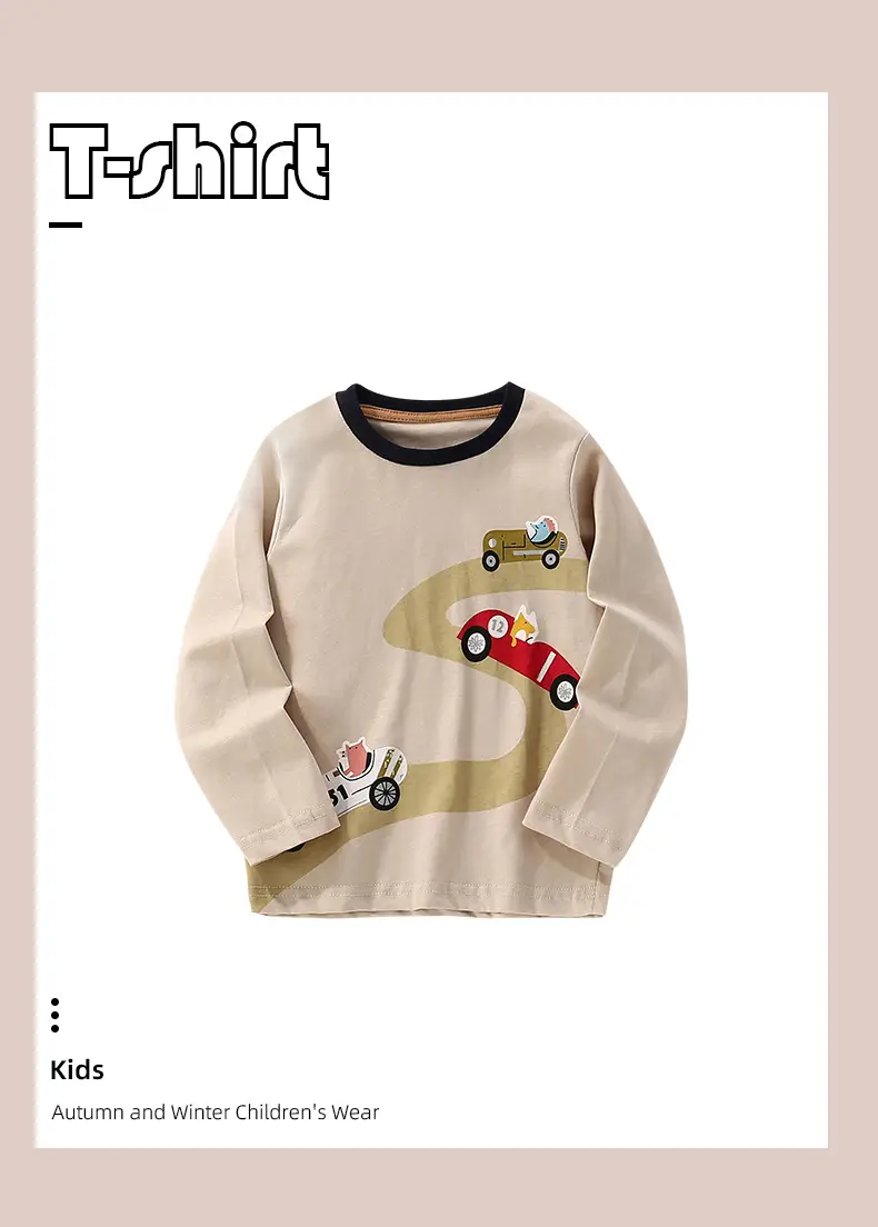 Malwee Boys T-Shirt Car Print Round Neck Long Sleeve — feature 8