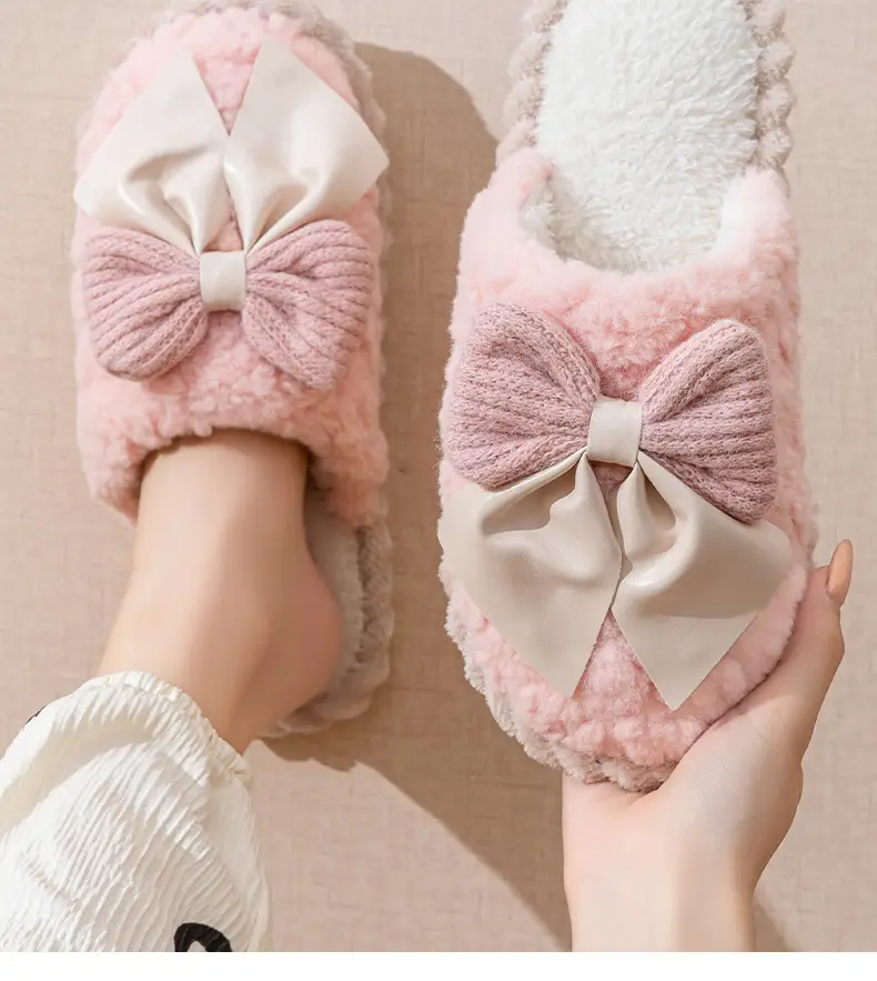 Cixi Cotton Slippers for Women in Winter, Spring & Fall, Indoor Warm and Non-Slip Home Furnishings, Cixi Winter Plush Men's Slippers — feature 3