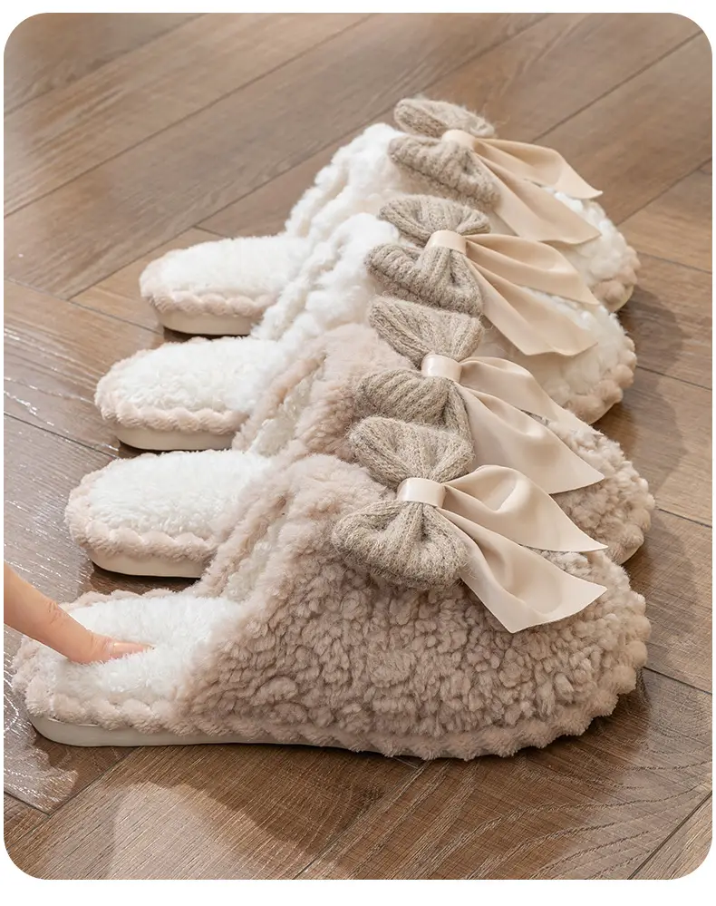 Cixi Cotton Slippers for Women in Winter, Spring & Fall, Indoor Warm and Non-Slip Home Furnishings, Cixi Winter Plush Men's Slippers — feature 6