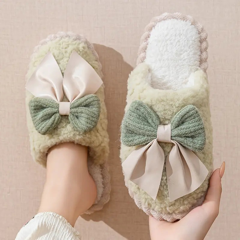 Cixi Cotton Slippers for Women in Winter, Spring & Fall, Indoor Warm and Non-Slip Home Furnishings, Cixi Winter Plush Men's Slippers - Image 3