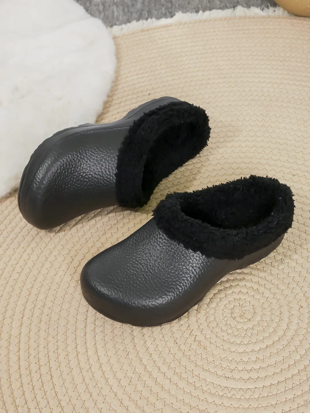 Winter Padded Nurse Shoes for Export, Large Size Women's Cotton Slippers, Fleece-Lined Eva Waterproof Non-Slip Closed-Toe Slippers for Men — feature 10