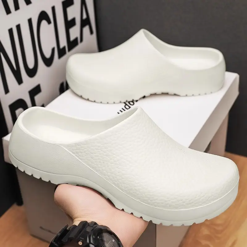 Winter Padded Nurse Shoes for Export, Large Size Women's Cotton Slippers, Fleece-Lined Eva Waterproof Non-Slip Closed-Toe Slippers for Men - Image 2