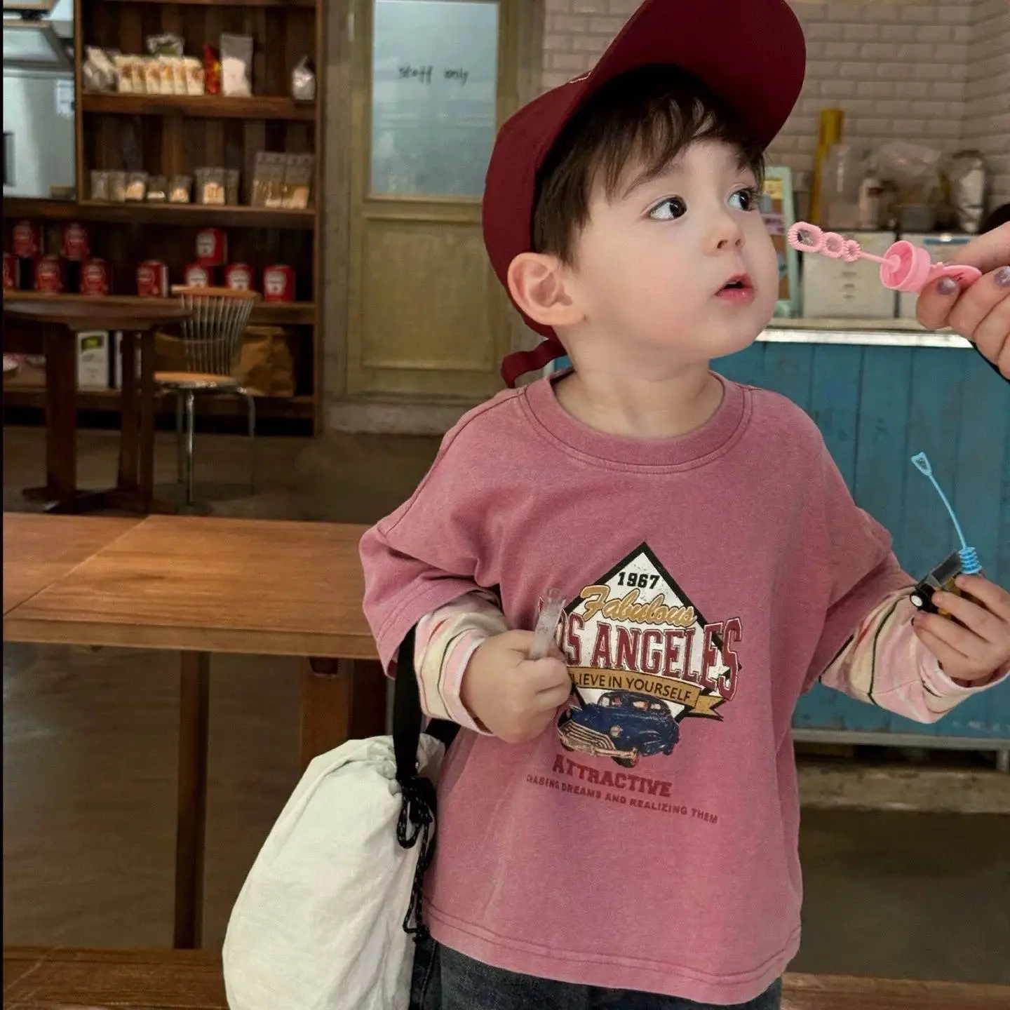 Baby Pink Cotton Two-Piece Top Set for Boys — feature 5