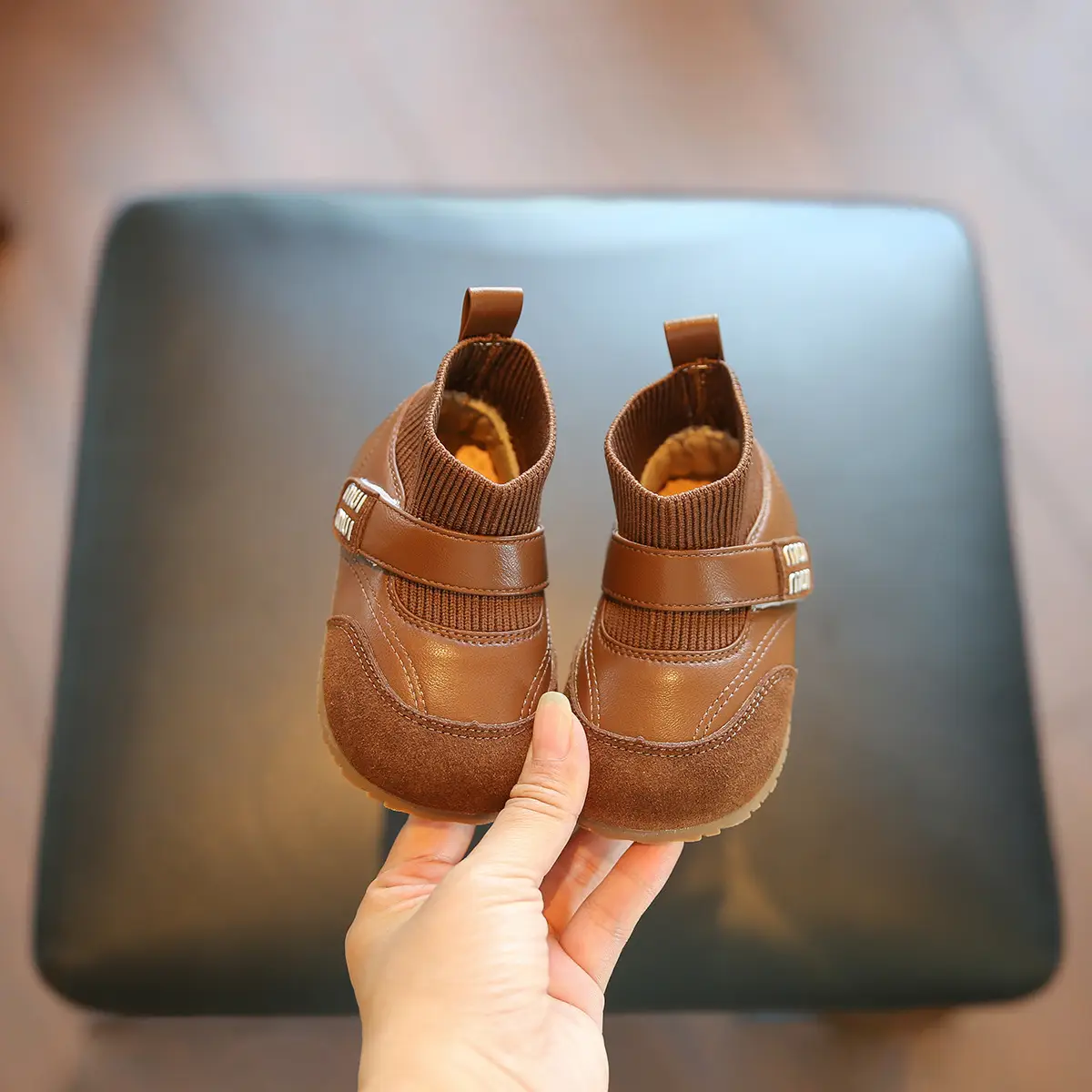 Baby Girl Fleece Lined Slip-On Shoes 1-3Yr Soft Sole - Image 10