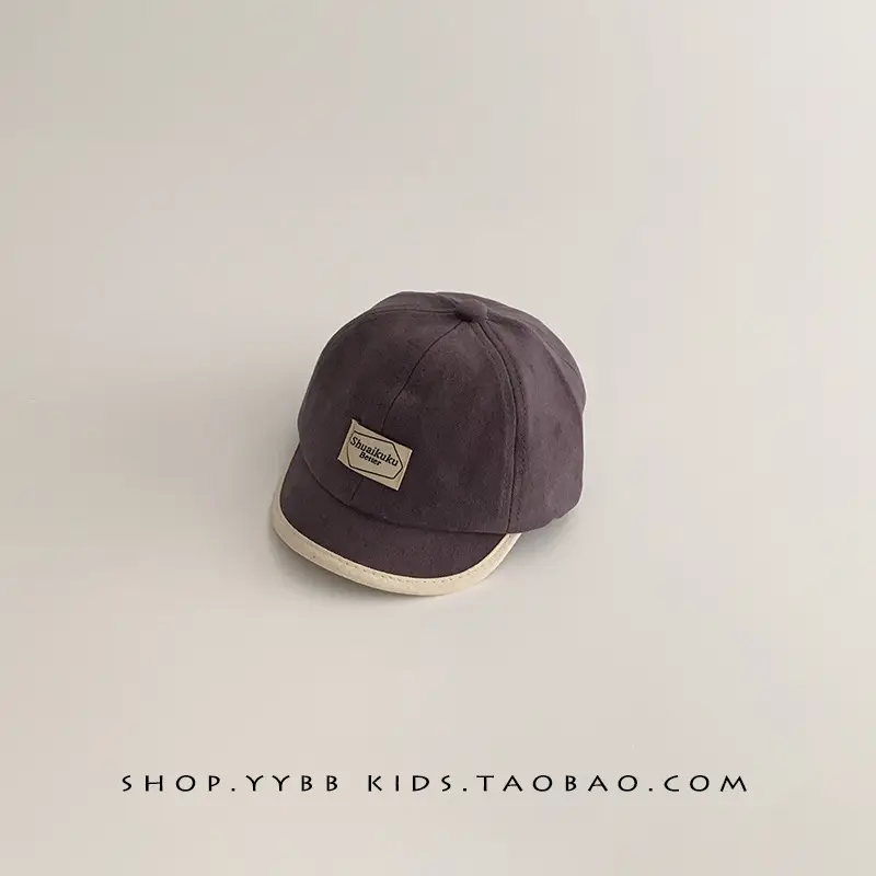 Brown Peaked Cap for Kids & Women, Windproof Warm, Spring Fall Baseball Cap - Image 4