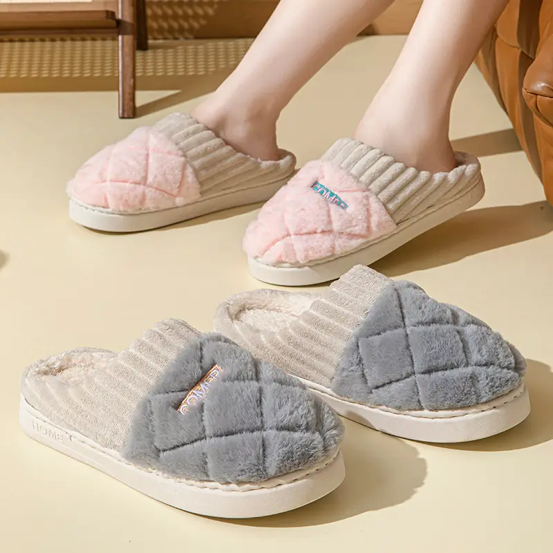 2025 Winter Pink Soft Slippers for Men Women - Image 6