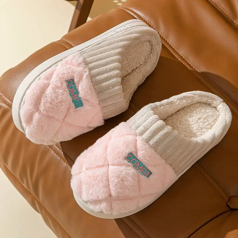 2025 Winter Pink Soft Slippers for Men Women - Image 10