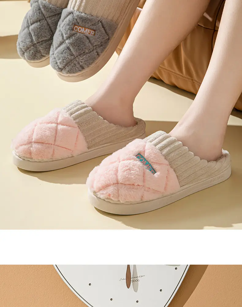 2025 Winter Pink Soft Slippers for Men Women — feature 15